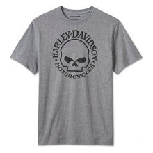 Load image into Gallery viewer, 99076-24vm Harley MEN`S WILLIE G   SKULL  TEE - MEDIUM HEATHER GREY
