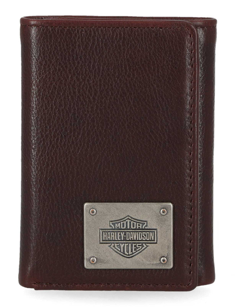 mw-mwm044-brn Harley WALLET B&S PLATE TRIFOLD BROWN 3.1`` X 4.4`` mw-mwm044-brn mw-mwm044-brn